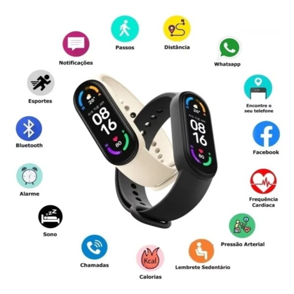 Smartwatch Relógio Inteligente Smartband M6-SMARTM6